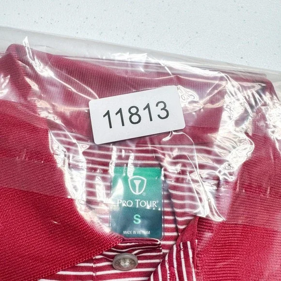 Pro Tour Polo Shirt Mens Small Red Golf Performance Coolplay Motionplay NEW - Picture 12 of 12